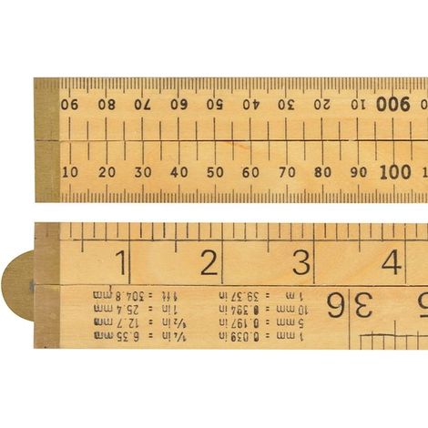 R.S.T. RSR073P Wooden 4 Fold Rule 1m / 39in (Blister packed) RST073P (1/2)