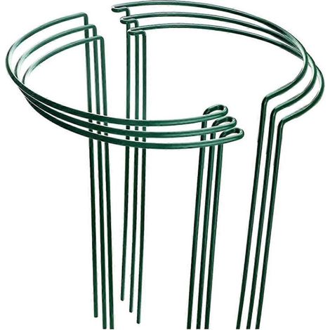 Lot de 6 grands tuteurs de jardin en forme d'arc de 60 cm de haut, supports métalliques. (1/4)