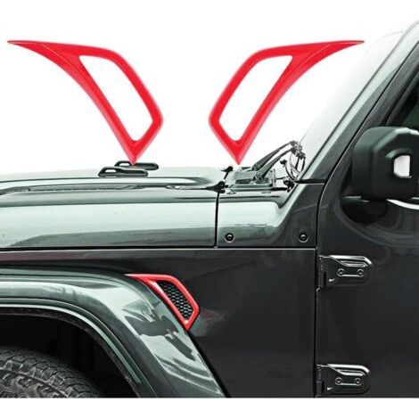 Roter ABS-Auspuffblendenaufkleber für Jeep JL Wrangler 2018 2019 2020 Jeep Wrangler Zubehör