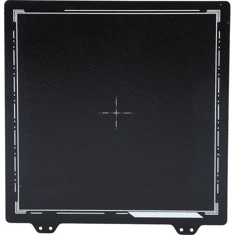 Plaque d'impression 3D PEI en acier à ressort noir 220x220mm compatible Prusa i3, Anet A8, CR-20 (1/5)