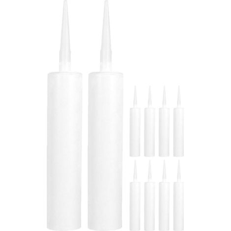 Tubes de calfeutrage réutilisables blancs en PE, lot de 10, légers, pour réparations et projets DIY (1/5)