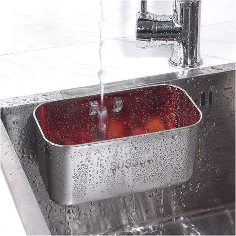 Panier de vidange en acier inoxydable pour évier, filtre, panier pour évier de cuisine pour légumes, fruits, déchets de cuisine (1/5)