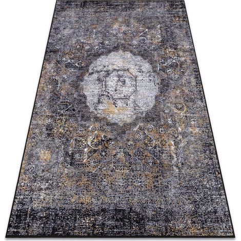 MIRO 51453.805 Waschteppich Rosette, vintage Anti-Rutsch - grau grey 160x220 cm