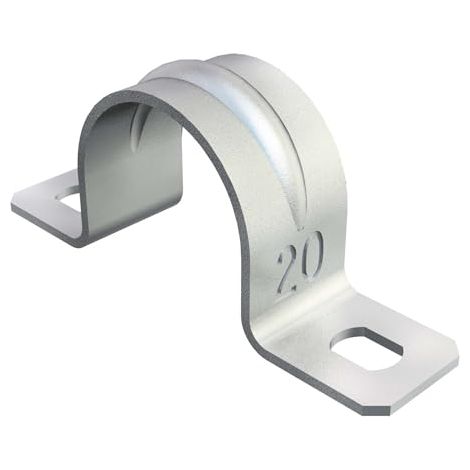 OBO Bettermann Abrazadera de fijación de dos orejetas 63mm Acero cincado, 1018639