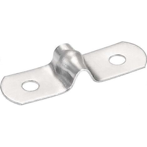 45 colliers de serrage pour tuyaux de 5 mm, fixation rigide, 2 trous, en acier inoxydable 201, pour treillis métallique rigide et clôture (argenté) (1/5)