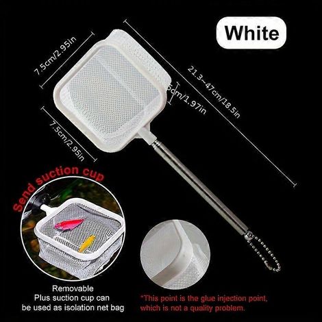 Un filet de pêche 3D amélioré, un filet de pêche télescopique détachable en acier inoxydable, un sac pour filet à poissons d'ornement d'aquarium, un filet fin de type A. (1/5)