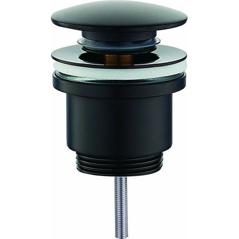 Vidage rond clic-clac noir mat Piralla Rubinetterie Noir mat - RWBonde de lavabo (1/3)