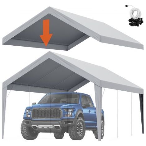 Toile d'auvent de rechange abri de voiture - 6 - 1 x 3 - 7 m (1/5)