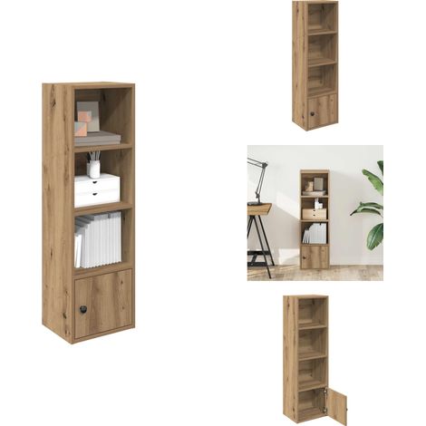 Bibliothèque chêne artisanal 31x24x102 cm bois d'ingénierie - Bibliothèque - Bibliothèques - Étagère À Livres - Armoire De Rangement (1/5)