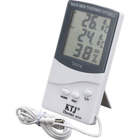 Thermomètre Hygromètre – Innen-Außen-Präzision Überwachung der Temperatur- und Luftfeuchtigkeit, Innen-Außenbereich, doppelter Präzisions-Capteur, Murou-Büro (1/5)