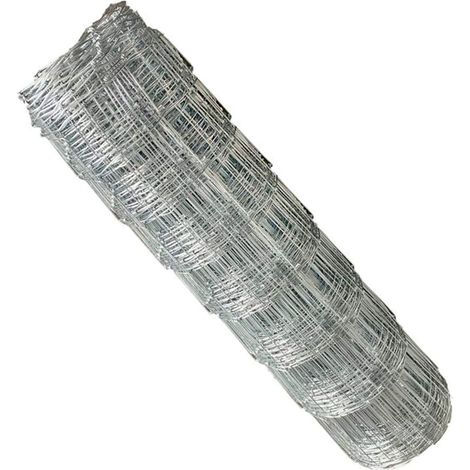 Stock Fencing L8/80/15 Wire Netting Roll 0.8M High 50M Long Metal Mesh Dog Cow Sheep Animal Agricultural Garden Fencing Easy to Cut (1/4)