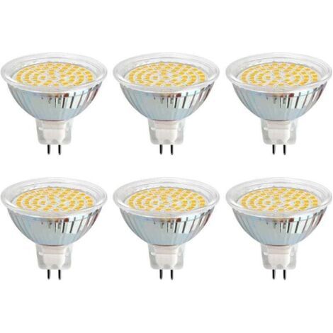 BUNTHAUS Lampe LED GU5.3 12V 3W Blanc Chaud 3000K, XU, Ø50mm, Équivalent GU5.3 30W, 500LM, AC/DC 12V MR16 GU5.3 Encastrable pour Jardin Extérieur/Entrée/Terrasse, Non-dimmable, De 6 [Classe énergéti