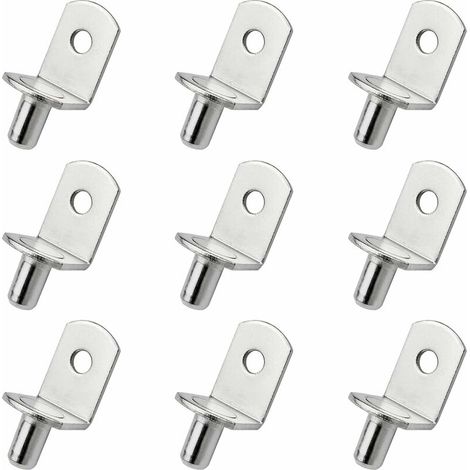 30 Pièces Chevilles de Support d'Étagère Goupille de Support d'Etagère en Métal Taquets pour Etagères L Forme Support Équerre Pour bois ou Verre Armoire Placard Bibliothèque(6mm) (1/5)