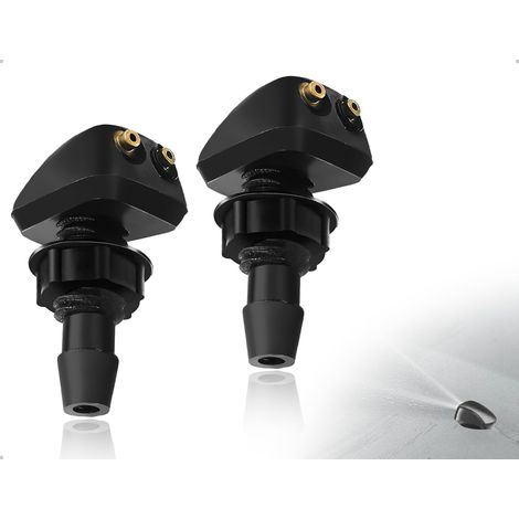 Windscreen Washer Nozzles, Universal Front Wiper Nozzle Plastic Windscreen Washer Nozzle for Most Cars Repair and Maintenance (Black) (1/5)