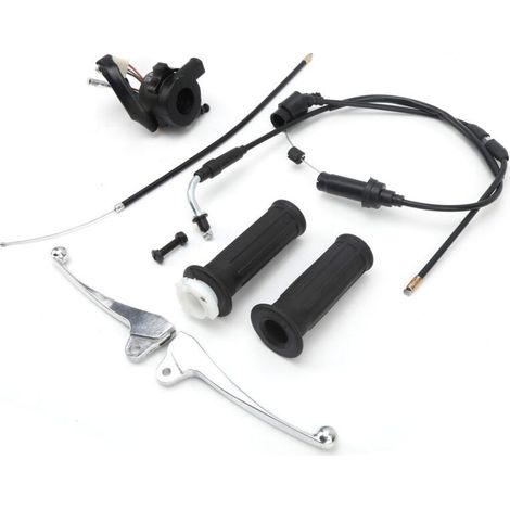 Zündschalter- und Gasgriffset für Yamaha YZinger 50 und PeeWee PW50 – Materialien: ABS und PVC – Einfache Montage (1/5)