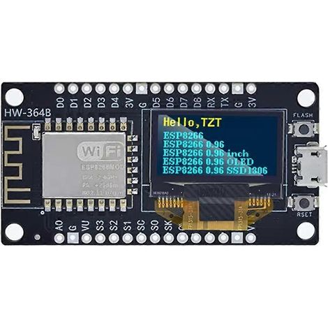 ESP8266 V3 Entwicklungsboard mit 0,96-Zoll-OLED-Bildschirm CH340 A (1/5)