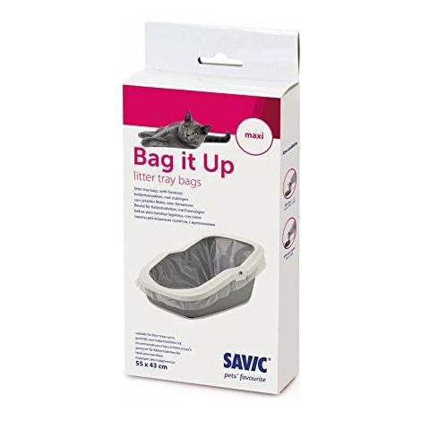 Savic Bag it Up Jumbo Fodere per lettiera vassoi, 55x43 cm, L'imballaggio può variare (1/4)