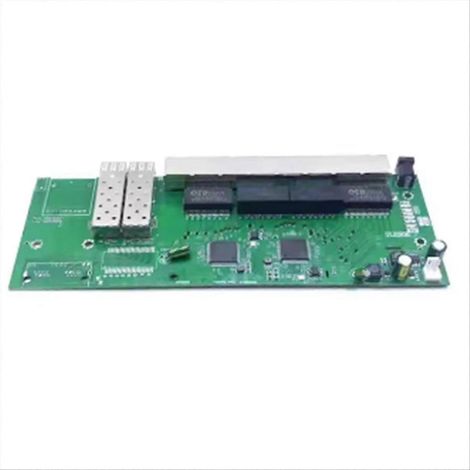 Module de commutation SFP 1000M à 7 ports (entrées et sorties PoE 12V/24V/48V), liaison montante/NVR 1 port et module de commutation SFP 2 ports (1000M). (1/5)