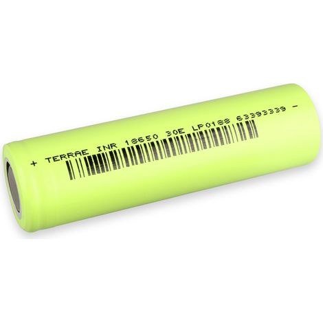 TERRAE Li-Ion-Akku INR18650-30E, 3,7V/3000mAh
