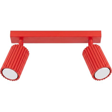 Plafonniers Karbon aluminium rouge 1xGU10 30cm Sollux (1/5)