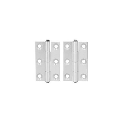 Charnière plate pliante, profil en aluminium, Axes de bague en résine, quincaillerie de porte carrée, 2 pièces (1/5)
