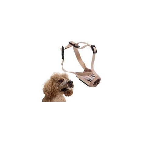Muselière pour Chien, Douce Muselière pour Chien pour Arrêter de Mâcher avec Maille Respirante et Barre de Tête Stable Muselière Anti-Aboiement Muselière en Maille pour Petits Chiens (Kaki,XS)
