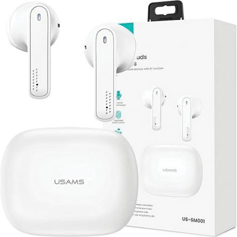 Cuffie wireless Bluetooth 5.0 TWS Usams, colore bianco (1/3)
