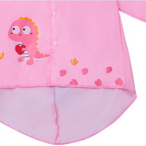 Imperméables pour Enfants de Type Cape Imperméable une Pièce avec Colle EVA PU Polyester, Bord Transparent, Poignets élastiques, de Dessin animé pour élèves du Primaire (L(Convient pour une (1/5)