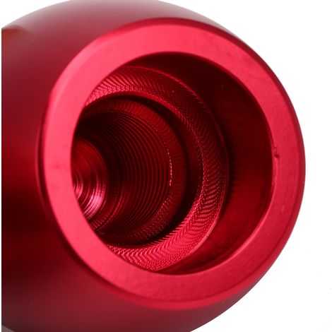 Pomello del cambio in lega di alluminio rosso per trasmissione manuale 5/6 marce (3 viti, 2 adesivi) (1/5)
