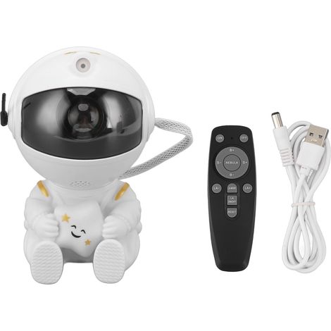 Proiettore di stelle Toivize a 360° con astronauta, LED RGB, telecomando, silenzioso, ideale per la camera da letto, crea un'atmosfera celeste rilassante e ha un design compatto. (1/5)