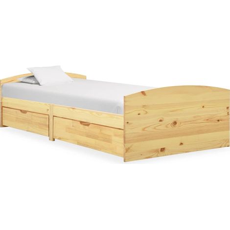 Estructura de cama con 2 cajones madera maciza pino 90x200 cm vidaXL (1/5)