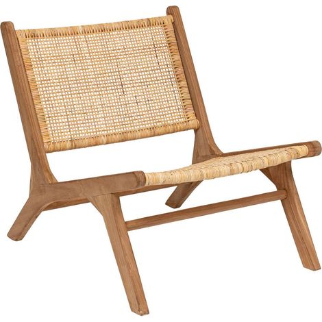 Sillón Timor - teca y ratán - Atmosphera créateur d'intérieur (1/5)