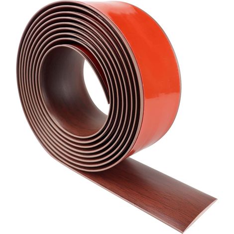 Seuil de porte adhesif profil de transition barre de seuil de porte bande de transition sol en vinyle bande de seuil en grain de bois bande de recouvrement pour planchers stratifié (Rouge, 300×5cm) (1/5)