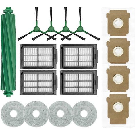 Pièces détachées pour iRobot Roomba Plus 405/505 Combo : brosse latérale principale, filtre HEPA, sac à poussière (1/4)