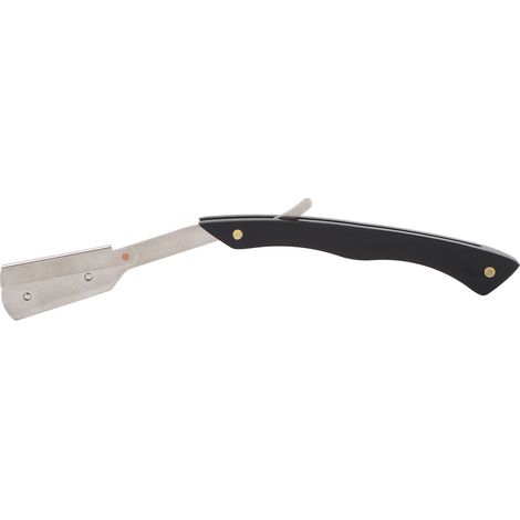Porte-lame de barbe en acier inoxydable pliable, support pour tondeuse à barbe manuelle à lame droite pour hommes (1/5)