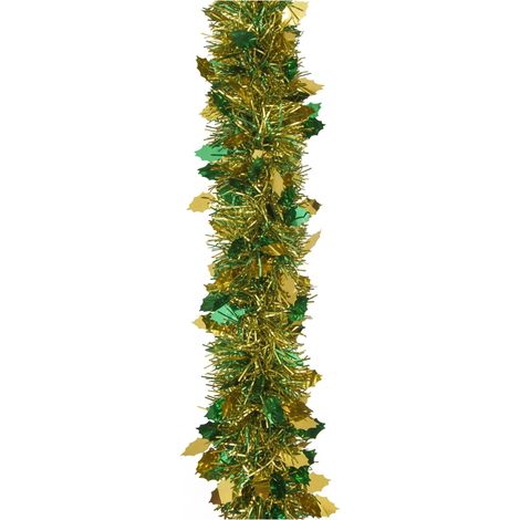 Weihnachtsdekoration Kränze, Strukturfarbe Grün, Made in Italy, Gold