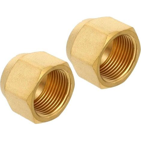 1/2-20 Unf Bouchon de Compression en Laiton, 2 Pièces Valve d'Arrêt Externe à 45 Degrés pour Raccord Tube Bride Climatiseur Hvac - 3/4NPT (1/5)