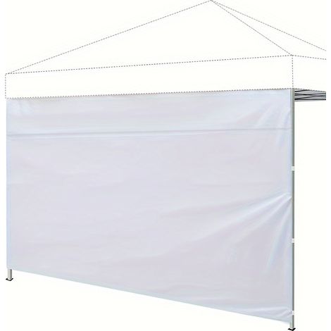 Panneau Latéral Instantané pour Gazebo – Toile Pare-Soleil – Pour Gazebo Pop Up – 1 Pièce – Protection Solaire et Intimité-Blanc (1/3)