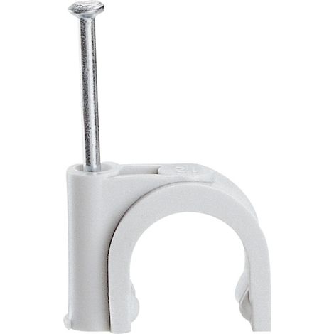 attache pontet - legrand fixfor - pour câble rond - 10 mm - gris (1/3)