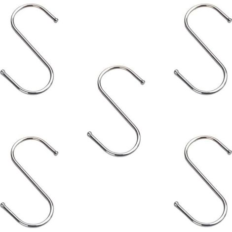 5 Pièces Crochets Acier Inoxydable, Crochet de Suspension, Crochets de Cuisine, pour Salle de Bain, Cuisine, Chambre à Coucher (1/4)