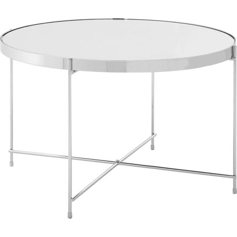 Premier Housewares Allure Large Silver Mirror Side Table (1/3)