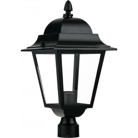 Lanterna per palo da 60 mm giardino antica quadrata vetro (1/2)
