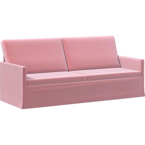 Divano a 3 posti Rosa 190 x 81 x 82 cm Velluto (V) vidaXL (1/5)