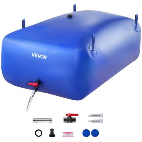 Wasserblasen Aufbewahrungsbehälter 540 L, Wasserspeicherbeutel aus strapazierfähiges 1000D PVC, Wasserspeicherblase, ideal für Camping, Gartenbewässerung, RV & Notfälle, blau (1/5)