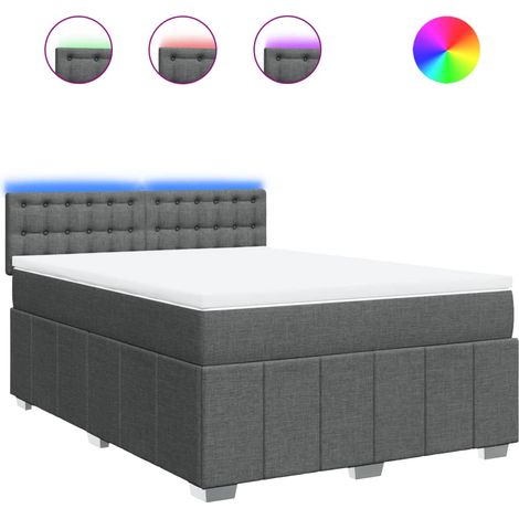 Maison Exclusive - Boxspringbett mit Matratze Dunkelgrau 160x200