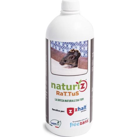 Freezanz Naturiz Rattus 1 Lt, Disabituante Repellente per Roditori, Topi, Ratti