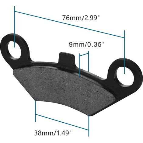 Brake pads compatible with 125cc and 150cc ATVs, go-karts, four-wheeled motorcycles, dune buggies, and 4-wheeled vehicles. (1/4)
