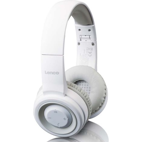 Bluetooth-Kopfhörer, spritzwassergeschützt, 66 Stunden Akkulaufzeit, Weiß (1/5)
