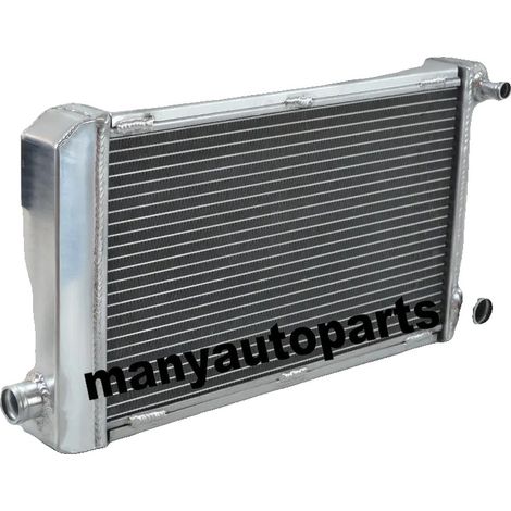 Radiador de aluminio, tamaño del núcleo 420 mm x 260 mm x 40 mm, tamaño de la salida superior 32 mm, tamaño de la salida inferior 20 mm, compatible con MG Midget 1500 MT, diseño ligero. (1/4)
