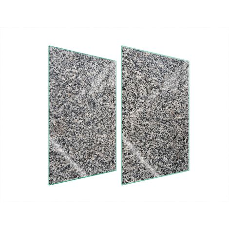 Plaque de protection en verre pour cuisine, 2x35x52, granit (1/5)